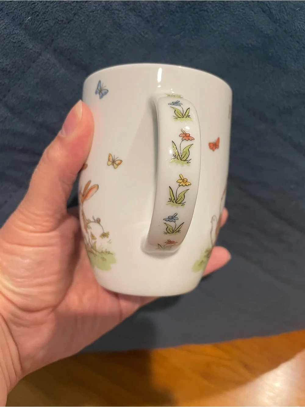 White 'Friends for Life' Ceramic Bunny Mug